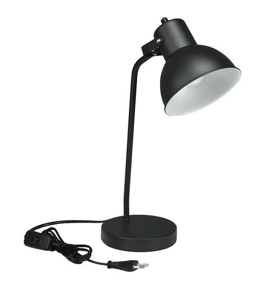 Lampada da tavolo in metallo nero, Abat jour mod. Manhattan TL10MAME