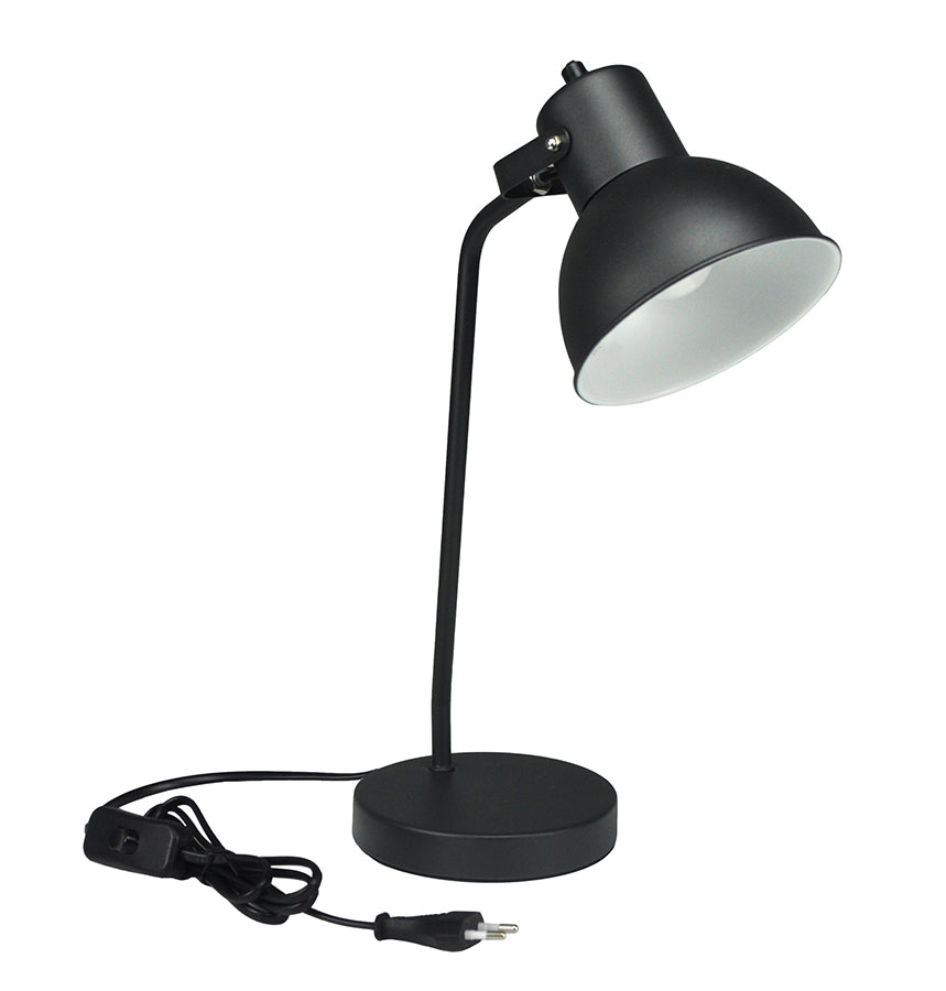 Lampada da tavolo in metallo nero, Abat jour mod. Manhattan TL10MAME