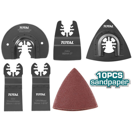 UTENSILI ACCESSORI PER MULTIFUNZIONE MULTIUSO LAMA SET LAME 15pz TOTAL TOTTAKTMT1502