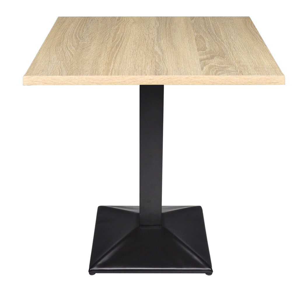 Tavolo da pranzo quadrato 70x70 con top in legno naturale mod. Clint TQ10CLTN