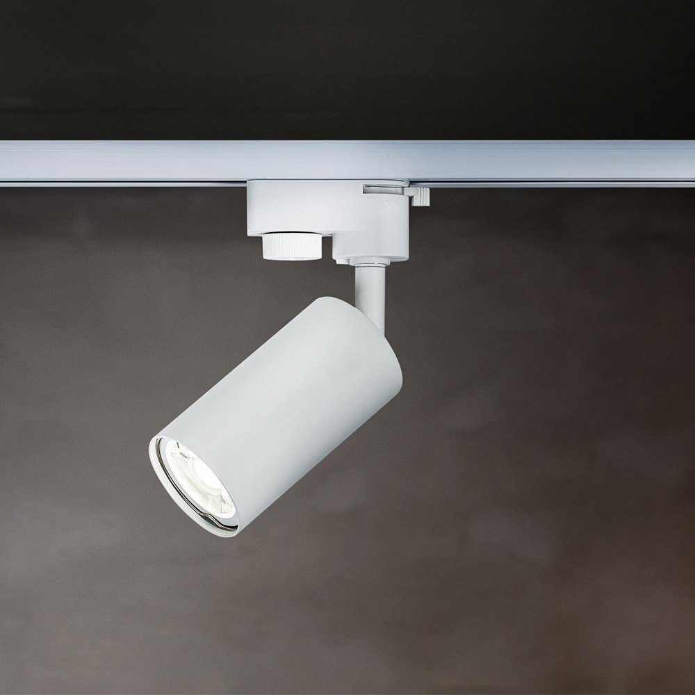 Faretto Per Binario Moderno Focus Mini Alluminio Bianco 1 Luce