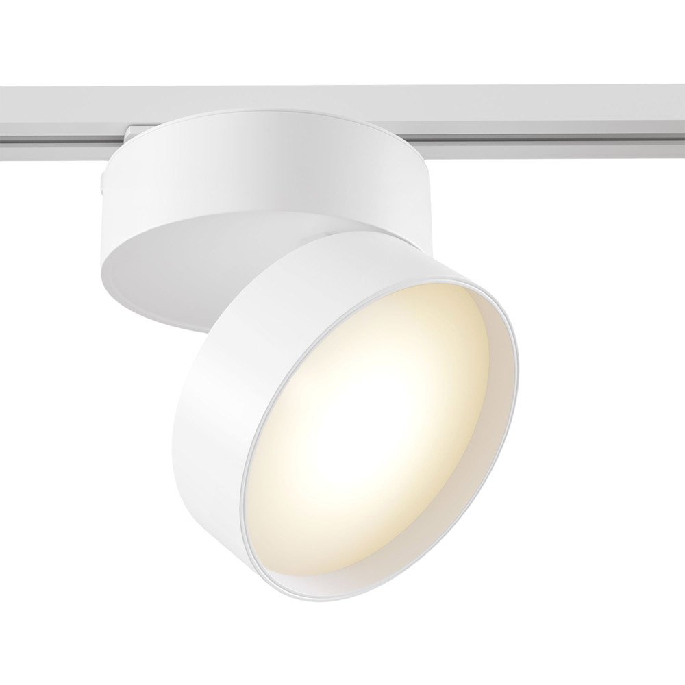 Faretto Per Binario Tondo Onda In Metallo 18W Bianco 1 Luce Calda