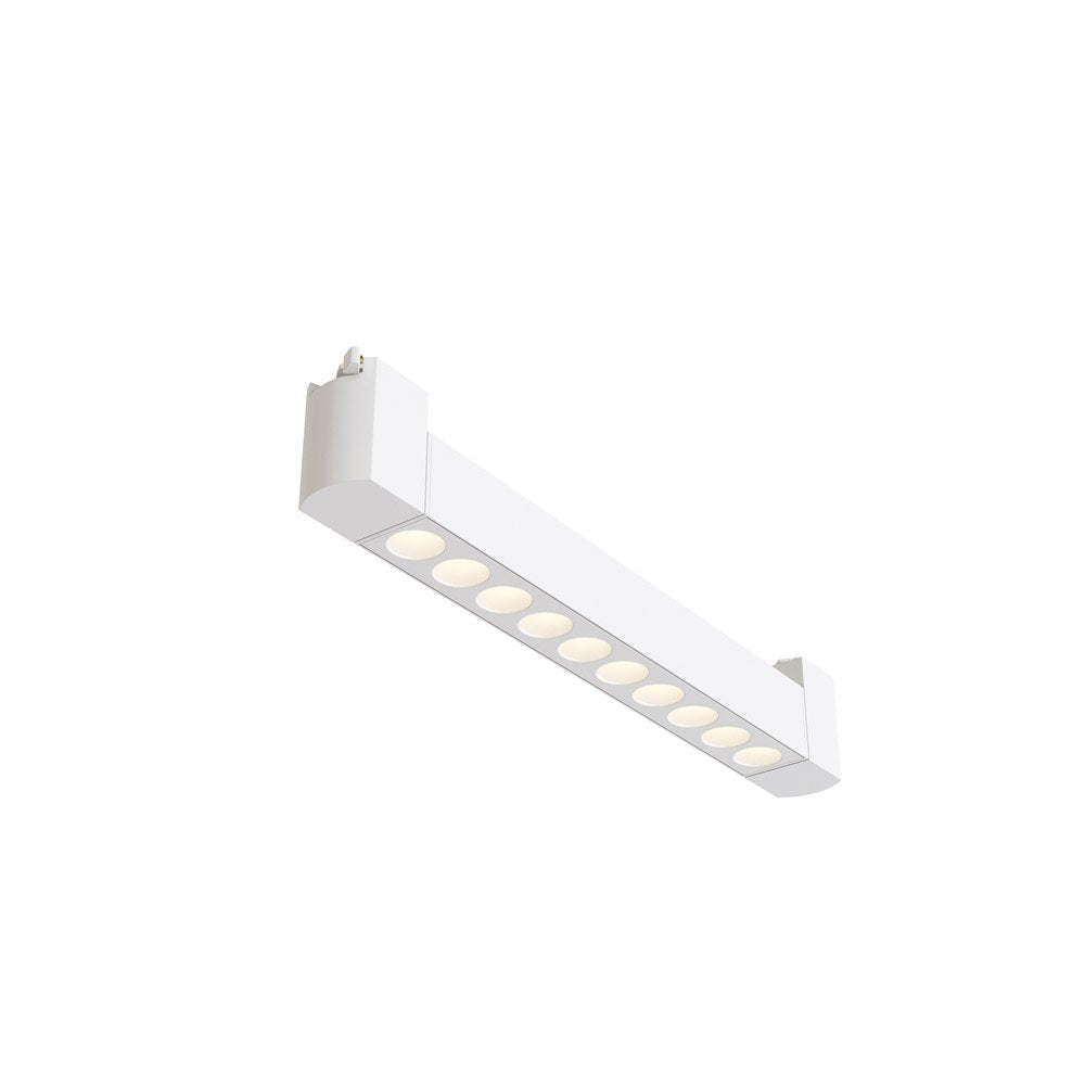 Spot Per Binario Moderno Points Alluminio Bianco 10 Luci Led Calda