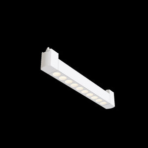 Spot Per Binario Moderno Points Alluminio Bianco 10 Luci Led Calda