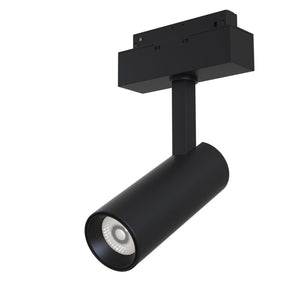 Faretto Focus Led Per Binario Moderno Alluminio Nero Luce Calda 10W