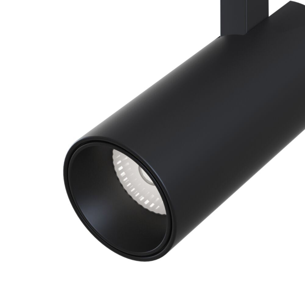 Faretto Focus Led Per Binario Moderno Alluminio Nero Luce Naturale 15W