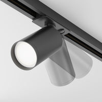 Faretto Per Binario Moderno Focus S Alluminio Nero 1 Luce