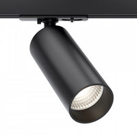 Faretto Per Binario Focus Led Clip Moderno Alluminio Nero 1 Luce Naturale