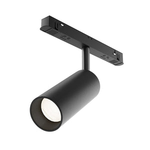 Faretto Per Binario Moderno Focus Led Alluminio Nero 1 Luce Naturale 12W