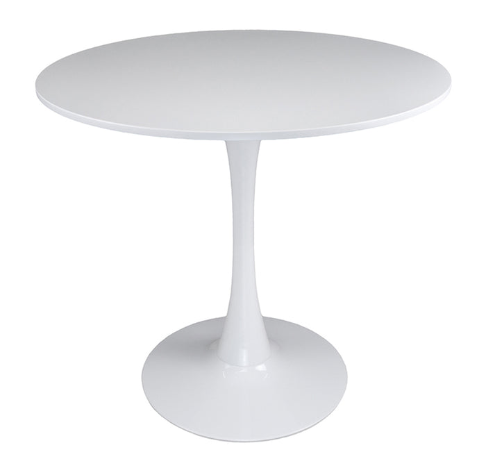 Tavolo rotondo Ø80 cm, tavolo da pranzo tondo mod. Omar - Colore: Bianco - TR08-8OMPM