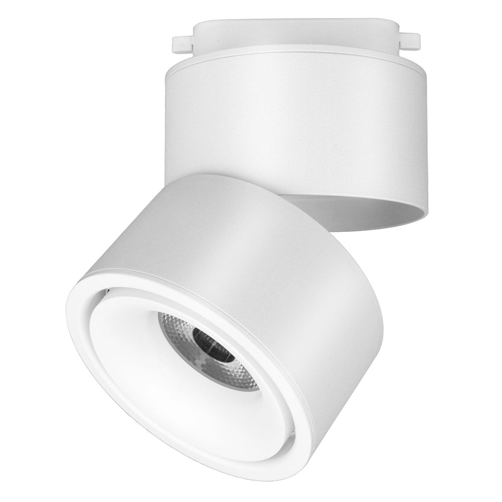 Faretto Per Binario Orientabile Yin In Metallo 15W Bianco 1 Luce Dimmerabile