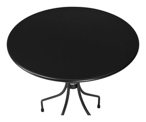 Tavolo bar rotondo 60 cm nero, tavolo da esterno mod. Rick TR10-D6RI