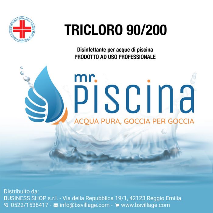 Tricloro 90% Pastiglie 200 Gr Confezione Da 10 Kg Blisterato, Presidio Medico Chirurgico