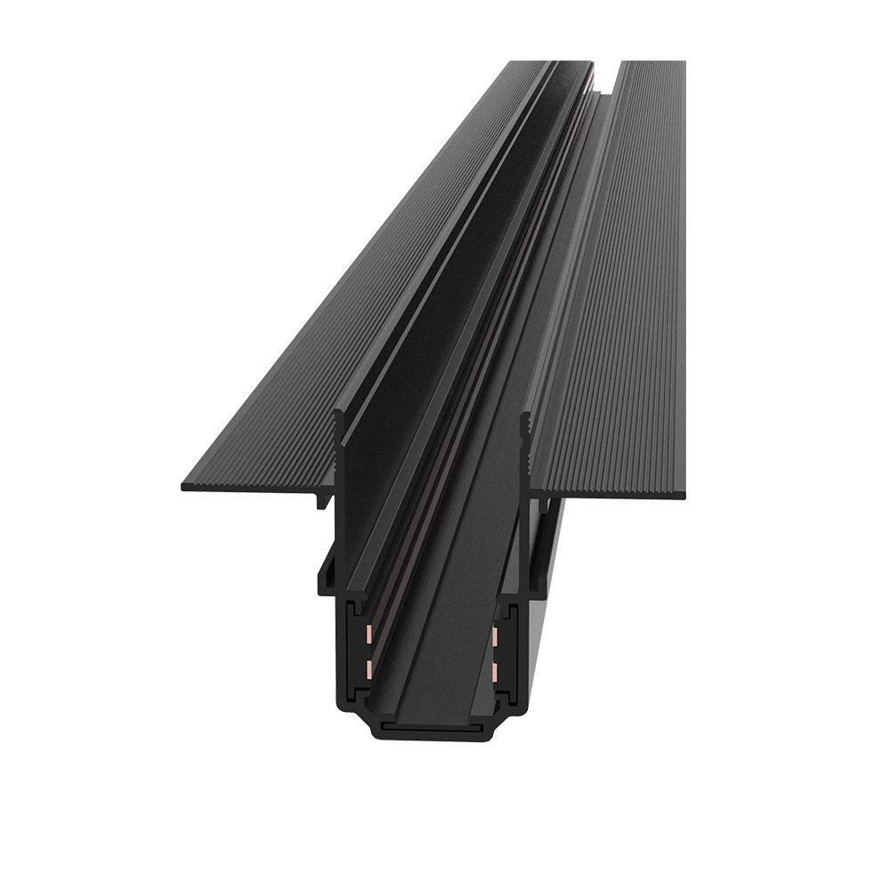 Binario Da Incasso Moderno Busbar Trunkings Exility Con Tappo Alluminio Nero 2MTRX034-422.12B