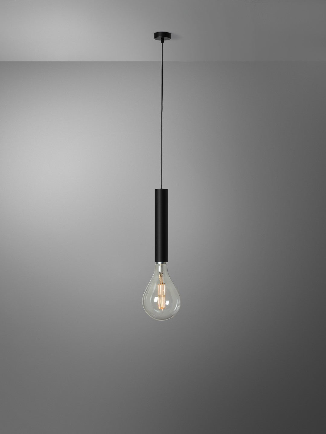 Lampada a sospensione in alluminio nera luce A165 810027