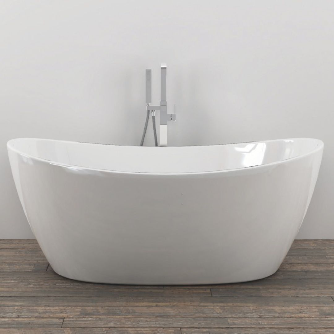 Vasca da bagno free standing 004 acrilico bianco lucido ovale *** misure l170xh68xp80, confezione 1