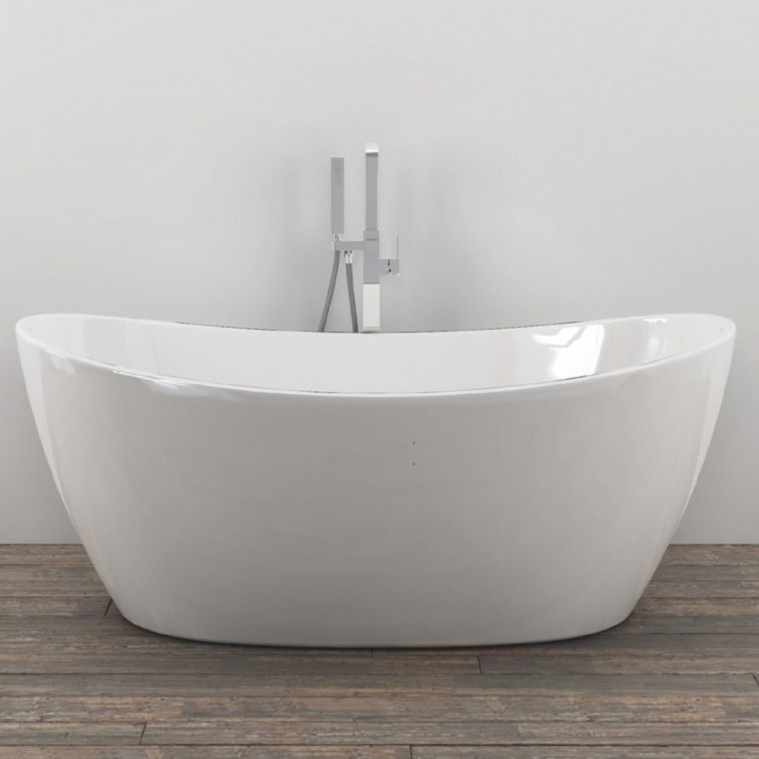 Vasca da bagno free standing 004 acrilico bianco lucido ovale *** misure l160xh68xp80, confezione 1
