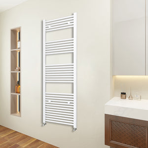 Termoarredo Bagno in Acciaio al Carbonio Calorifero Riscaldamento ad Acqua Bianco 1800x600 mm