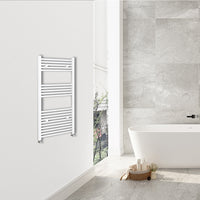 Scaldasalviette Termoarredo Bagno in Acciaio al Carbonio 1200x600mm Radiatore Termoarredo Idraulico Bianco