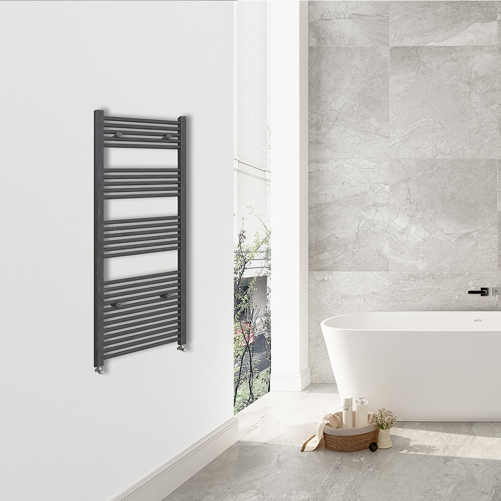 Scaldasalviette Termoarredo Bagno in Acciaio al Carbonio 1500x450mm Radiatore Termoarredo Idraulico Bianco