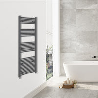 Scaldasalviette Termoarredo Bagno in Acciaio al Carbonio 1800x600mm Radiatore Termoarredo Idraulico Antracitico