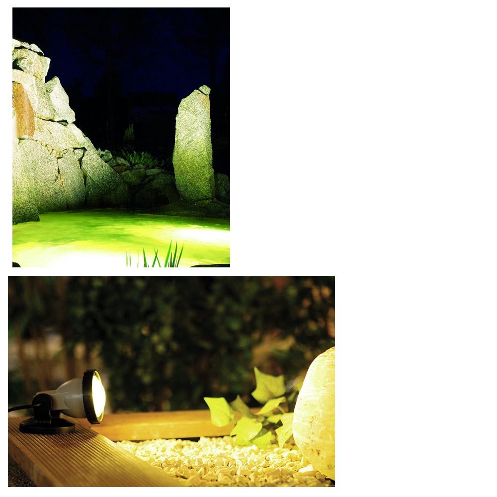 Set 3 faretti per laghetto e giardino aqua light led