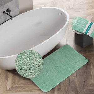 Tappeto in Microfibra Multiuso Antiscivolo Soffice Assorbente Lavabile 45x75cm Verde Acqua