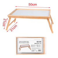 Tavolino da Letto Divano Pieghevole in Legno Mini Tavolo Multifunzione Scrivania Portatile Lunghezza 50cm x Larghezza 31 cm