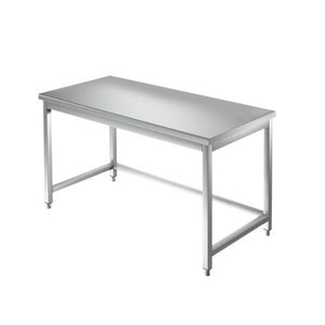 Tavolo 110x70x85 acciaio inox 304 su gambe cucina ristorante pizzeria RS6019