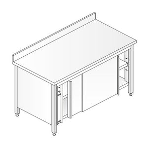 Tavolo 120x60x85 acciaio inox 304 caldo scalda riscalda piatti alzatina ristorante RS5813