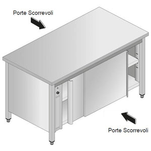 Tavolo 120x60x85 acciaio inox 304 caldo scalda riscalda piatti passante ristorante RS5823