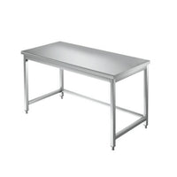 Tavolo 150x70x85 acciaio inox 430 su gambe cucina ristorante pizzeria RS3911