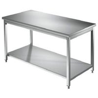 Tavolo 160x100x85 acciaio inox 304 su gambe ripiano cucina ristorante RS5651