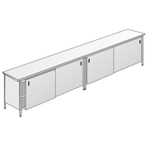 Tavolo 240x100x85 acciaio inox 304 armadiato cucina ristorante pizzeria RS5759