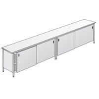 Tavolo 250x100x85 acciaio inox 304 armadiato cucina ristorante pizzeria RS5760