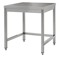 Tavolo 50x60x85 acciaio inox 430 su gambe cucina ristorante pizzeria RS3884