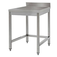 Tavolo 50x70x85 acciaio inox 430 su gambe alzatina ristorante pizzeria RS3935