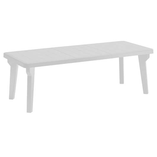 Tavolo da giardino allungabile in plastica Bergen 160-220x90x74 cm - Bianco