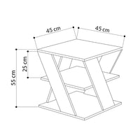 Tavolino da salotto Cyclo bianco 45x45