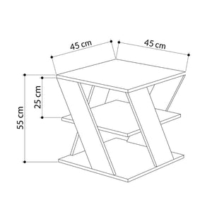 Tavolino da salotto Cyclo bianco 45x45