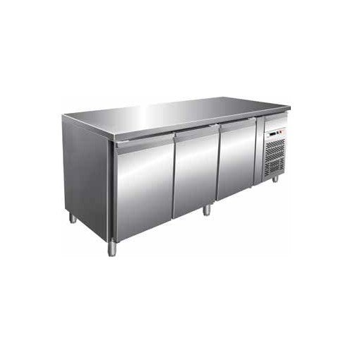 Tavolo frigorifero frigo 3 porte pasticceria cm 202x80x85 +2 +8 RS1954