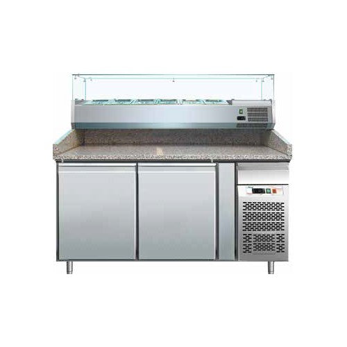 Tavolo frigorifero frigo banco pizza vetrina cm 151x80x139 RS1919