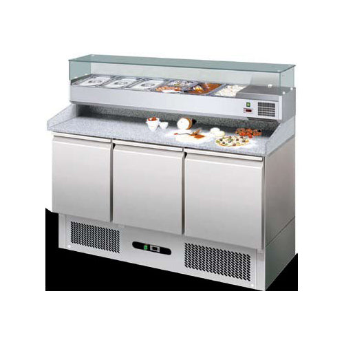 Tavolo frigorifero frigo banco pizzeria cm 140x70x143 RS1969