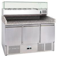 Tavolo frigorifero frigo banco pizzeria vetrina cm 140x70x145 RS9801