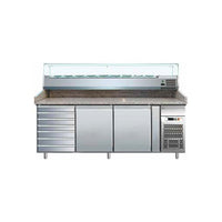 Tavolo frigorifero frigo banco pizzeria vetrina cm 202x80x139 RS1922