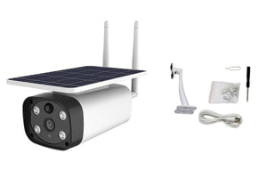 Telecamera Con Pannello Solare Batteria Wifi IP Esterno 4 LED IP67