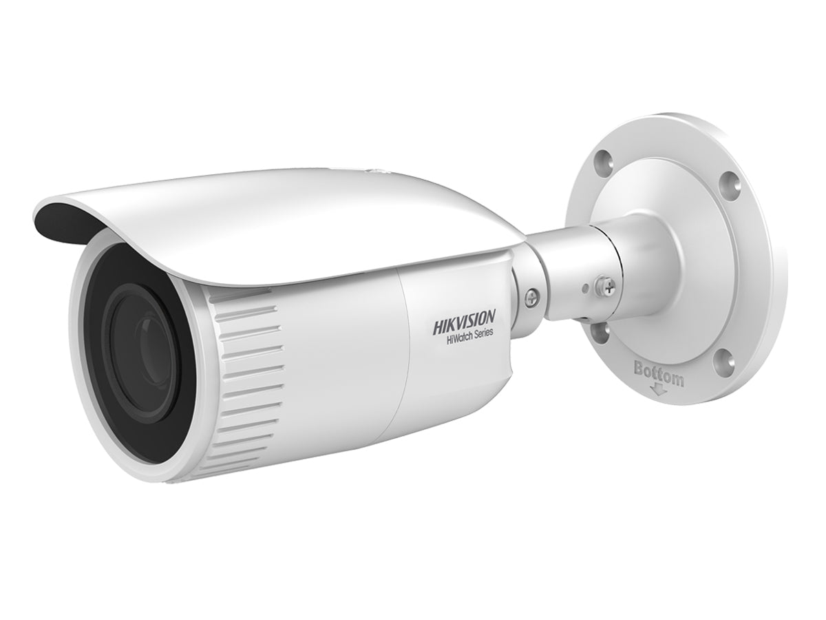 Telecamera IP Bullet 1080P 2MP Ottica Varifocale Motorizzato 2.8-12mm H.265+ PoE OSD IP67 Slot SD HiWatch HWI-B620H-Z