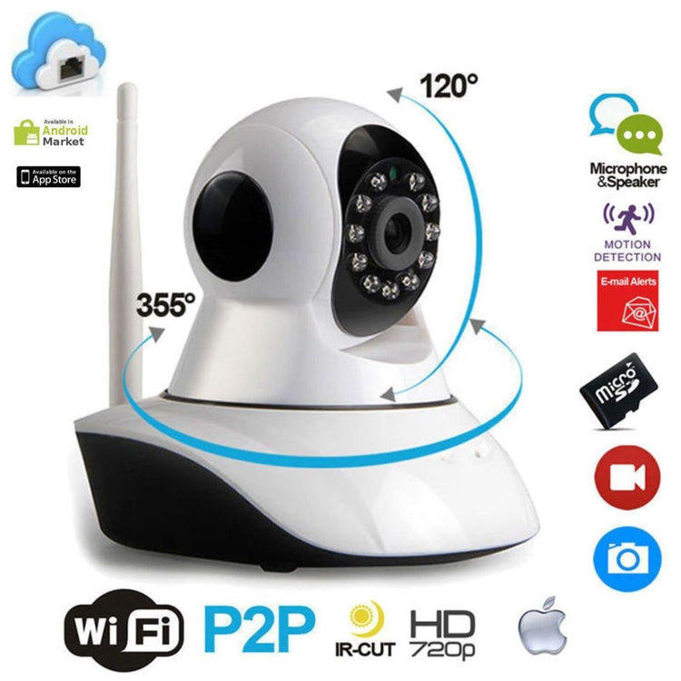 Telecamera Wireless IP Yosee P2P HD Camera Infrarossi WI-FI Registra Su Micro SD App in Italiano