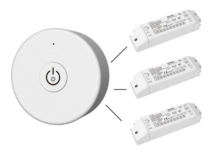 Telecomando Mini Dimmer Portatile O Fisso RF 2.4GHz Rotondo Mono Canale Magnetico Compatibile Con Alimentatore Skydance