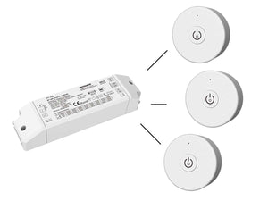 Telecomando Mini Dimmer Portatile O Fisso RF 2.4GHz Rotondo Mono Canale Magnetico Compatibile Con Alimentatore Skydance